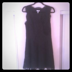 Joie black lace dress size L